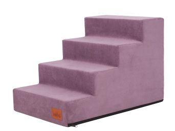 Große Hunde- oder Katzentreppe mit drei Stufen "Savoy" Farbe violett