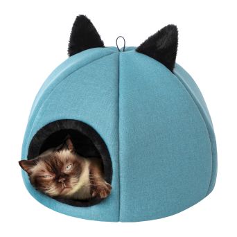 Katzenbett, Katzenbox "Kitty head", Farbe blau
